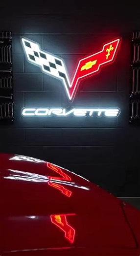 Chevrolet Corvette Neon Sign for Garage Decor