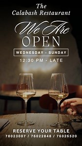 The wait is over — The Calabash Restaurant is NOW OPEN! ️ Join...