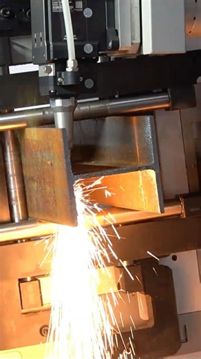 Same machine，H-Beam Laser Cutting Solution for Steel Construction#fiberlaser#lasercutting#tubelaser