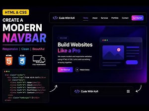 How to create a modern navbar with HTML and CSS