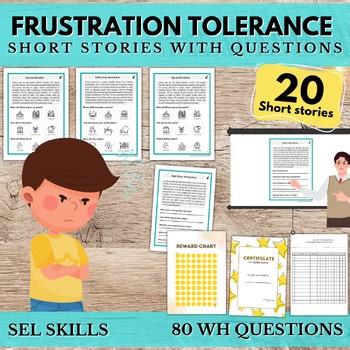 Frustration Tolerance Short Stories W/ Question Worksheet Impulse Control Autism