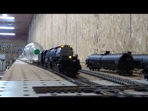 Ho scale Dew Ice train pulled with an Athearn BigBoy