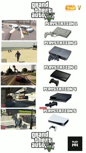 PlayStation Evolution: GTA 5 Then vs Now #GTA5 #Console #Comparison
