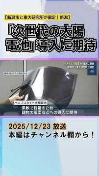 Niigata City and University of Tokyo Research Institute Sign Agreement to Expect Flexible and Lig...