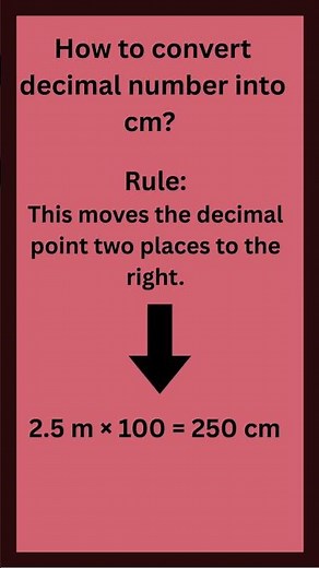 CM to M Conversion | Decimal & Whole Numbers | Easy Steps and examples #shorts #shortvideo