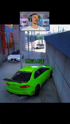 Ele tentou correr com o lancer do policial nessa fuga insana no gta rp #shorts #viralvideo