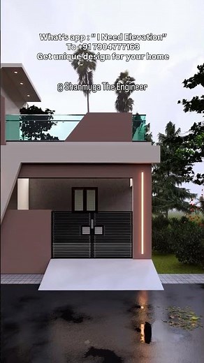 Unique Inclined Facade Design | Ground Floor Modern Home Exterior