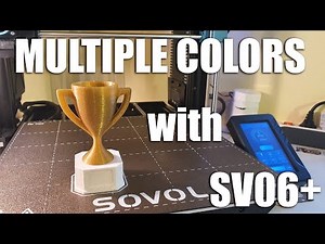 Multiple color prints on the SOVOL SV06 Plus (golden trophy on marble base)
