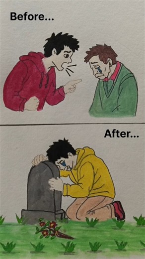 He Regretted His Cruelty Too Late 💔 #emotional #shorts #youtubeshorts #art #drawing