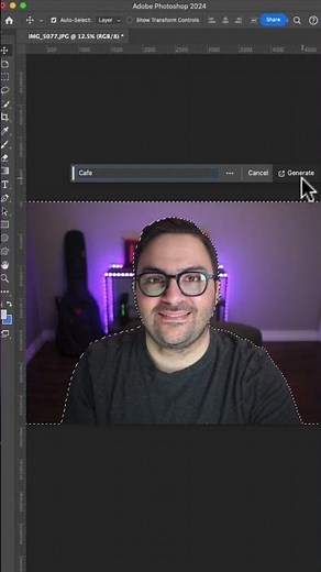 Quickly change a background with Generative Fill in Adobe Photoshop