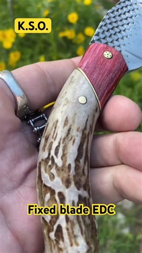 Fixed blade EDC, hand forged from recycled file. #edc #hunting #outdoorgear #survival #edccommunity