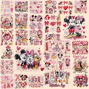 Retro Valentine Cartoon Png Bundle, Mouse and Friends Valentine Pngg, Valentines Magical Kingdom, Girly Couple Valentine Png, Love XOXO Png - Etsy Canada