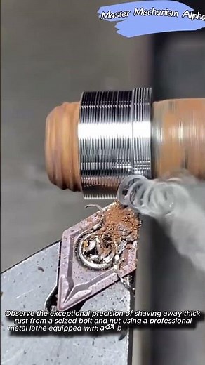 Restoring Rusted Bolts and Nuts with High-Speed Lathe Turning #process #lathe #machining #metalwork