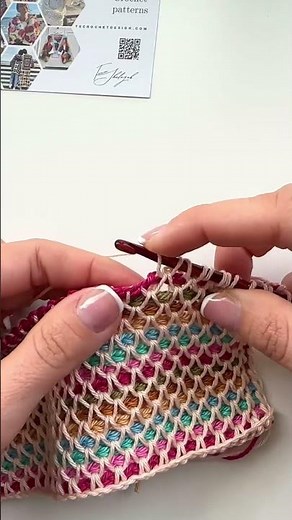 Crochet Tunisian Smock stitch. You can see full tutorial on my youtube.