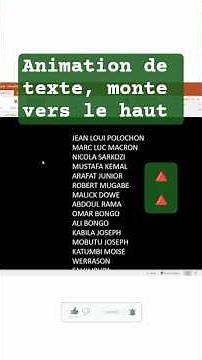 ASTUCE : GÉNÉRIQUE DE FIN SUR POWERPOINT (animation texte comme dans la fin d'un film)