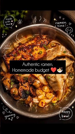 Homemade Ramen From Scratch 🍜 | No Fancy Ingredients #trending