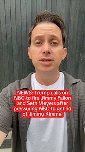 NEWS: Trump calls for NBC to fire Jimmy Fallon and Seth Meyers after successfully pressuring ABC to get rid of Jimmy Kimmel | MeidasTouch