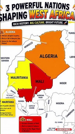 West African's Countries Map With Fact 🤯 #map #fact #history #geographythroughmaps #worldmap