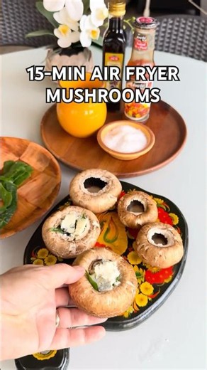 Air Fryer Stuffed Mushrooms Appetizer