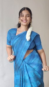 Saree from @the_layaara 💙💃 : It’s a fancy saree which is extremely easy to handle🧡 : 🚨 The saree was send to me as a part of their promotion but I really loved it 💕😻💫 @lash_couplelife @laya_sunder_vs | Vidhya Sakthivel