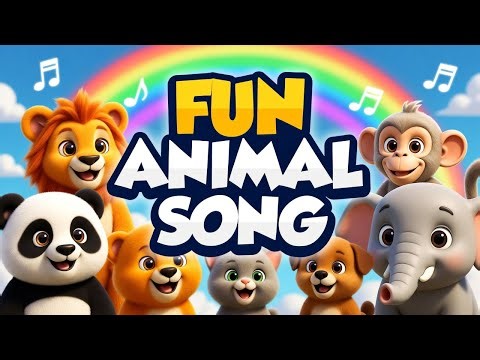 Fun Animal Actions 🐾 | Happy Animated Kids Song | Learn Animals with Music