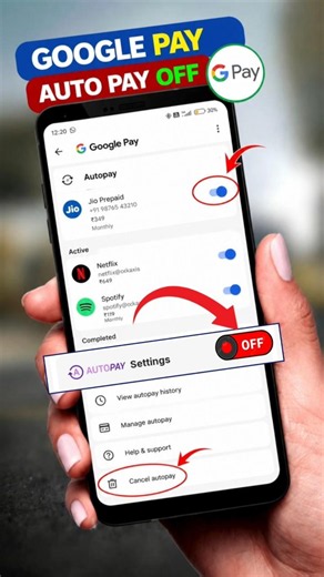 👆Google Pay Autopay Off ⚡ How to Turn Off Google Pay Autopay #shorts #mobile #Googlepay #autopay