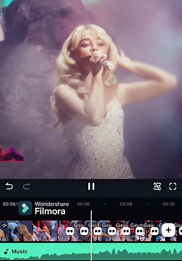 Sabrina Carpenter Edit Using Filmora Velocity Techniques