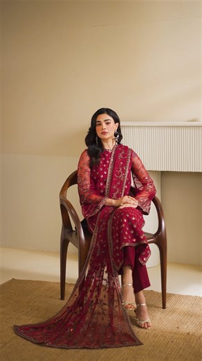 6.7K views · 64 reactions | Shine in Afrah! This stunning three-piece features all-over sequins embroidered net on the shirt and dupatta. Complemented by dyed raw silk trousers and beautiful laces. Going Live Tomorrow At 5 PM [ formal edits, formal wear, luxury wear, wedding wear, festive fashion, women wear, women outfits, formal outfits, embroidery, fyp, explore ] | ZARIF | Facebook