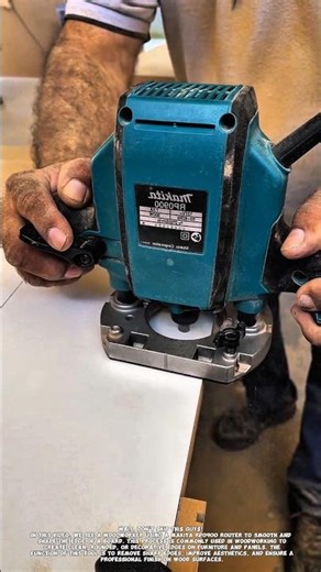 Smooth Edge Finishing with Makita Router | Clean & Precise Woodworking.