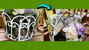 Dollar Tree DIY Outdoor Flower Basket Tutorial