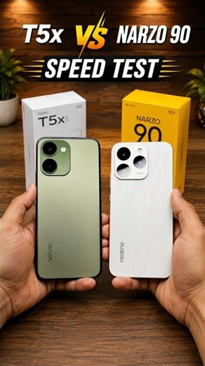 Vivo T5x 5G vs Narzo 90 5G - Speed Test #shorts