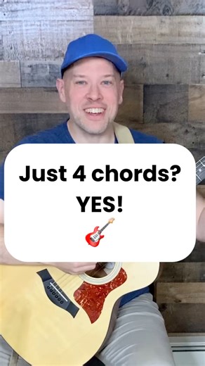 49K views · 266 reactions | Is it possible to play more than 100 songs with just 4 chords? Yes! Use these 4. #guitarlesson #guitar #guitarchords | Sean Beavers | Facebook