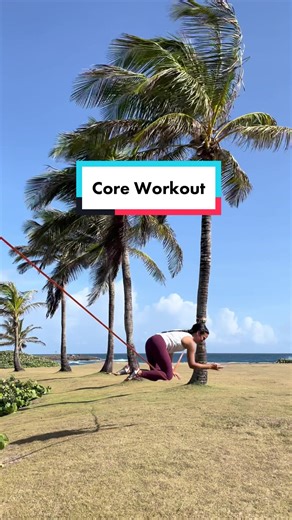 Pointer elbow to knee and foot to hand make for a great core and glute workout. #YogaSlackers #SlacklineYoga #Slackline #slacklining #slacklinechallenge