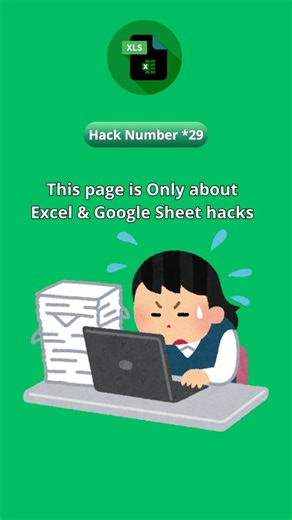 Excel & Google sheet Hacks on Instagram: "This page is Only about Excel & Google Sheet hacks #excel #GoogleSheets"