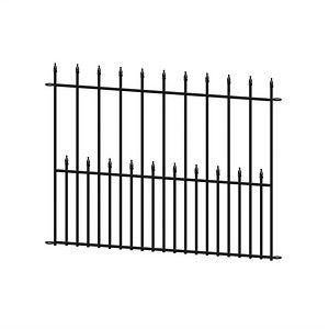 Peak 1200mm Black Steel No-Dig Fencing Sheffield Fence Panel