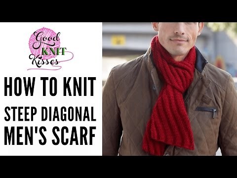 How to Knit Steep Diagonal Scarf featuring Bernat Softee Chunky