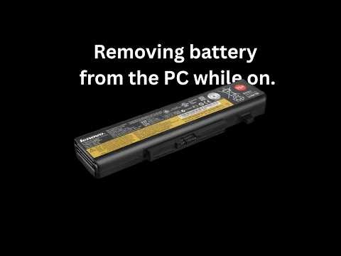 Removing PC Battery While Powered On - Damage or Safe?