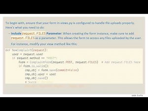 How to Save Uploaded Documents in Django Forms
