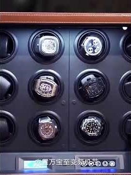 Small Safe with Watch Winder with Microfiber Leather Touch Screen LCD Light #watchwinder