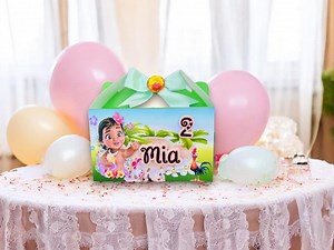 Baby Moana Party Favor Box: 3D Theme, 6.0" X 3.5" - Etsy