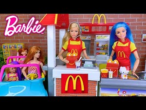 Barbie Doll Family McDonald's Drive Thru Happy Meal Story