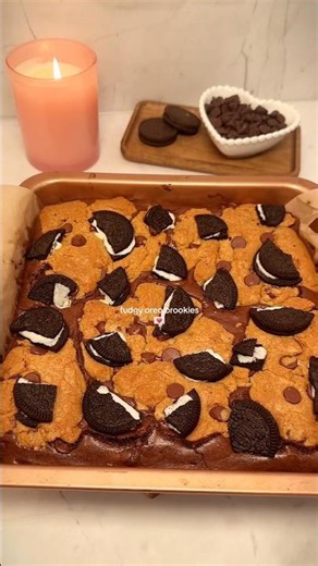 Fudgy Oreo Brownies 🤎🍪🍫 #baking #bakingrecipe #brownies #cookies #brookies #oreo #recipe