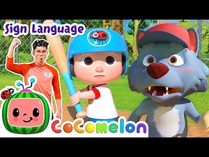 Take Me Out to the Ball Game | Cocomelon Nursery Rhymes | Learn ASL & Baby Sign Language for Kids