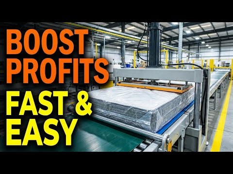 🛏️ Mattress Packing Machine | Automatic Mattress Compression & Roll Packing Demo