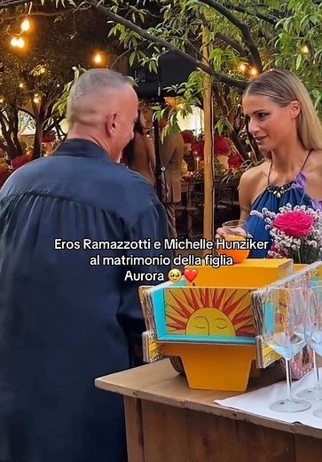 Eros Ramazzotti e Michelle Hunziker al matrimonio di Aurora Ramazzotti