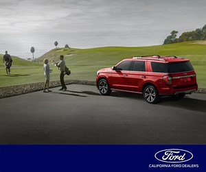 Not every great drive is about your swing🏌️‍♂️ The #Expedition is power with poise. Its spacious and luxurious interior, over 104 cu ft of cargo space and a towing capacity of up to 6,000 lbs make the #Expedition ready for any course. Tee off with your #FordExpedition: https://www.ford.com/suvs/expedition/. | Your California Ford