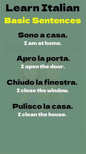 Basic Italian Sentences | Easy way to learn Italian | Italian lesson For beginners #learnitalian