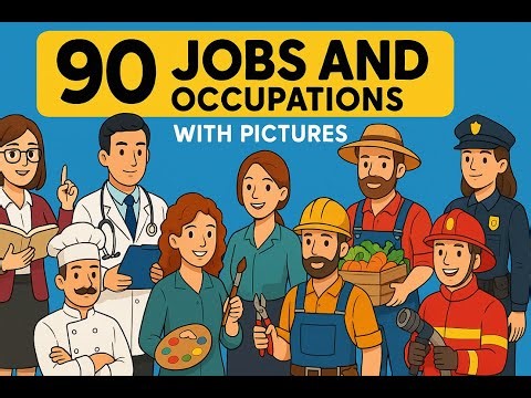 90 Jobs and Occupations in English | Learning with Pictures!