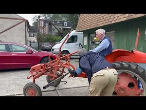 dad test drives the newly electrified 1948 allis chalmers G tractor - EV Conversions by ampREVOLT