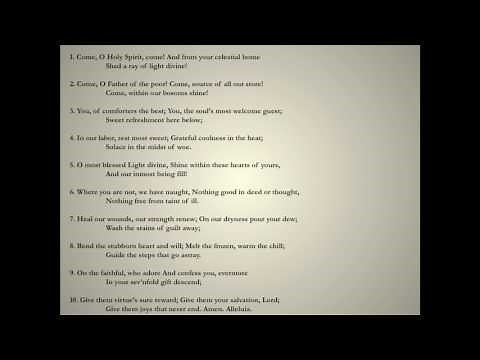 Pentecost Chant Sequence (English)